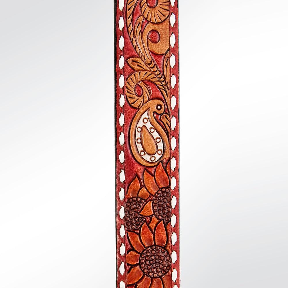 American Darling Hand-Tooled Leather Crossbody Bag Strap