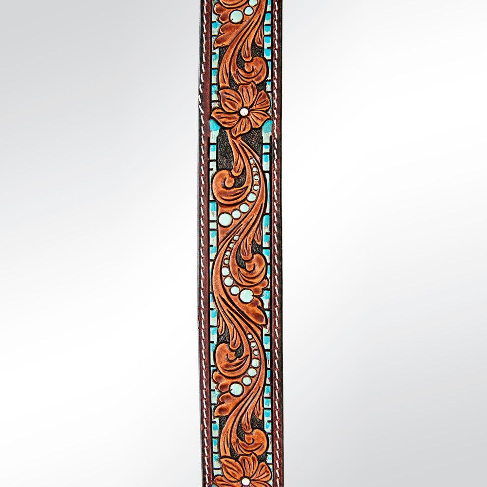 American Darling ADSTF152 Hand Tooled Genuine Leather Crossbody Handle Strap For Bags