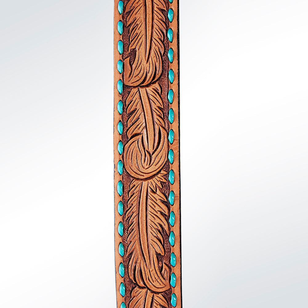American Darling ADSTF156 Hand Tooled Genuine Leather Crossbody Handle Strap For Bags