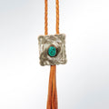 American Darling ADJW101A Braided Genuine Leather Jewelry Necklace with Concho