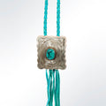 American Darling ADJW101D Braided Genuine Leather Jewelry Necklace with Concho