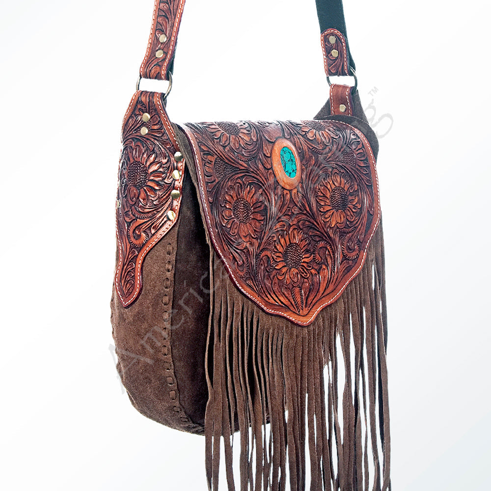 American Darling Tote Hand Tooled Genuine Leather