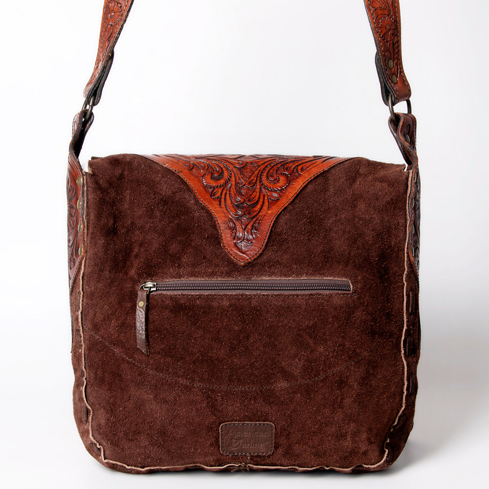 American Darling Tote Hand Tooled Genuine Leather