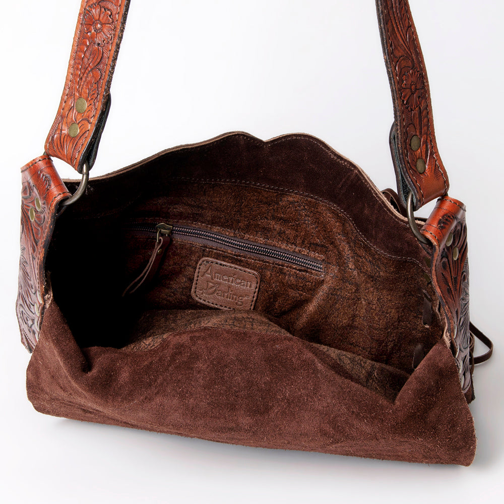 American Darling Tote Hand Tooled Genuine Leather