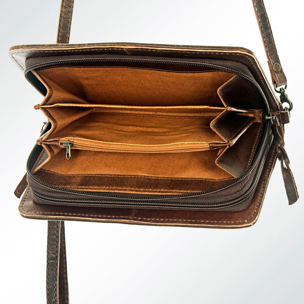 American Darling Saddle Blanket Genuine Leather Crossbody Bag