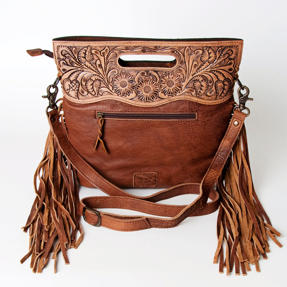 American Darling Clutch Hand Tooled Saddle Blanket Fabric Genuine Leather Western Women Bag Handbag Purse | Purses for Cute