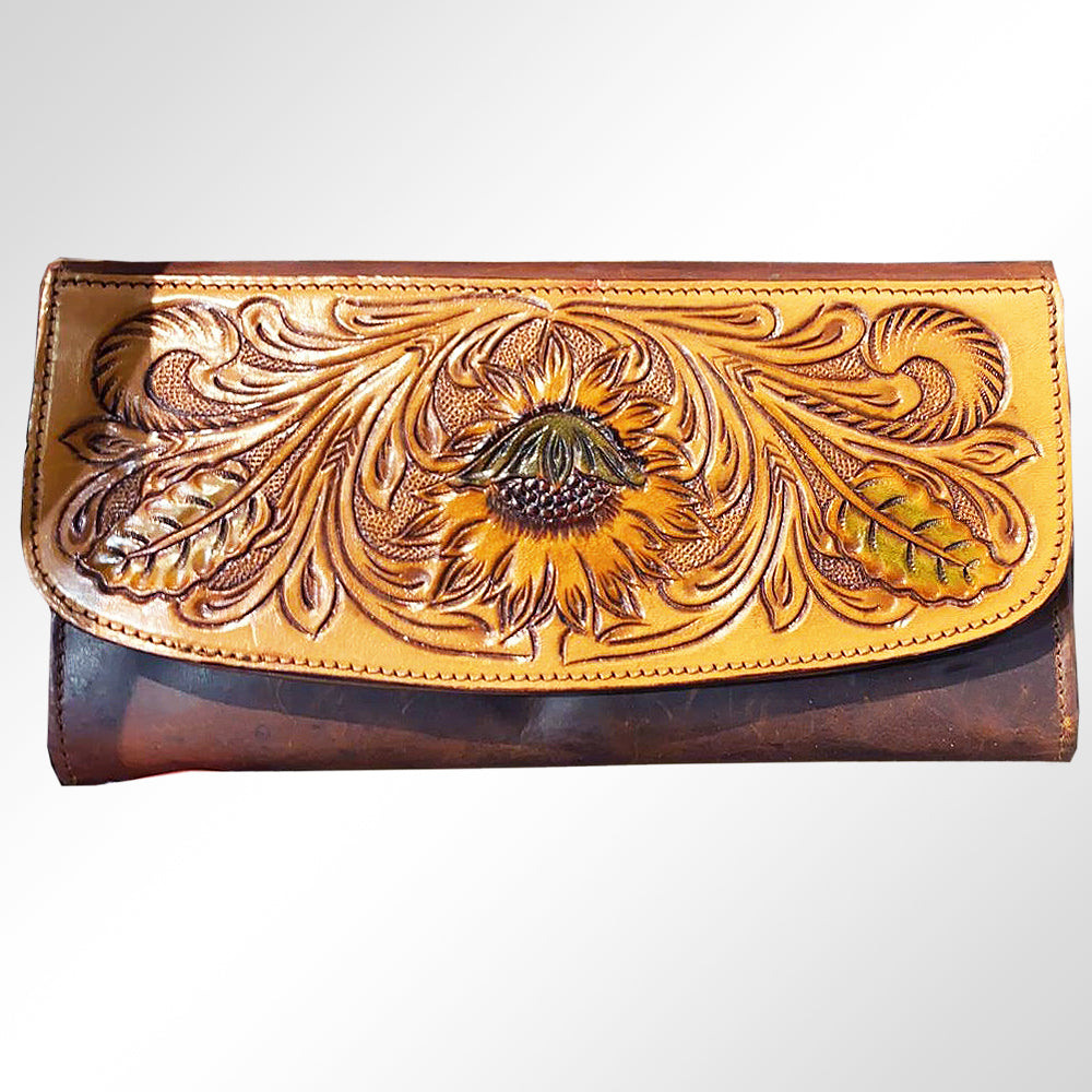 Hand Tooled Hand Painted Genuine Leather