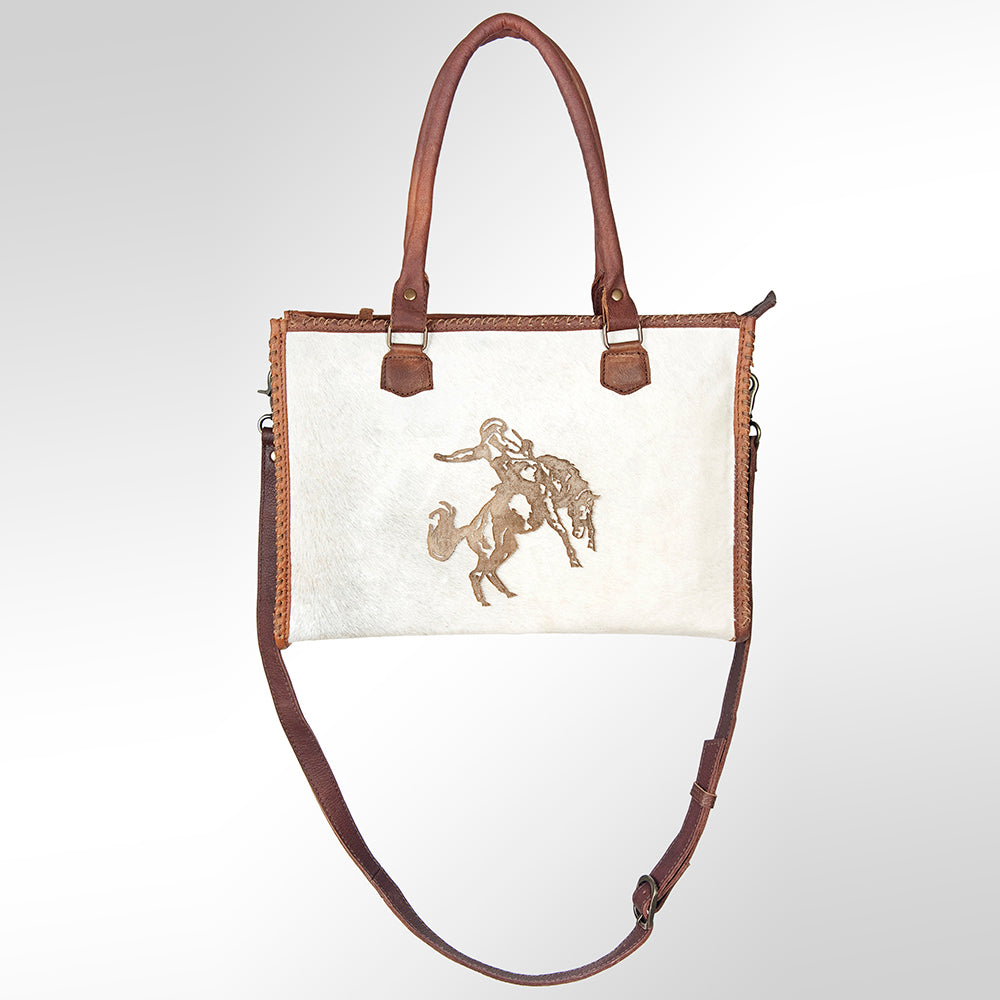 American Darling Briefcase Hair-On Genuine Leather