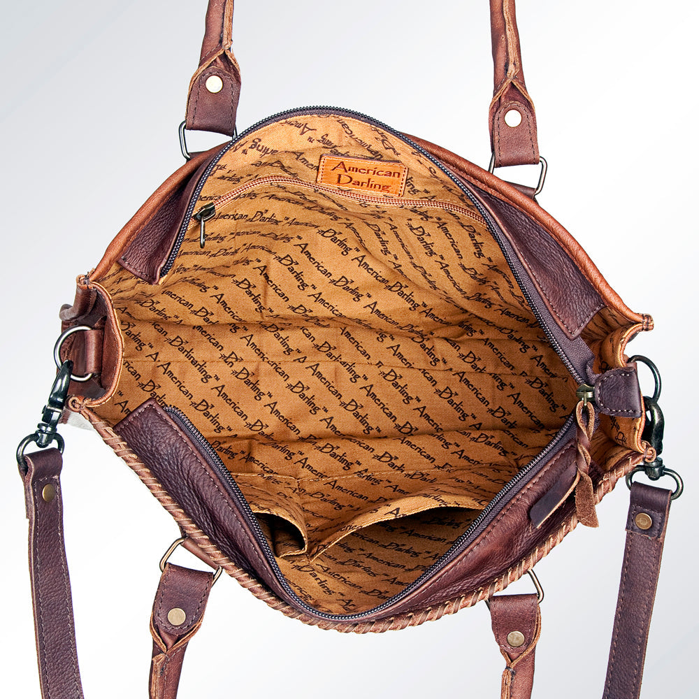 American Darling Briefcase Hair-On Genuine Leather