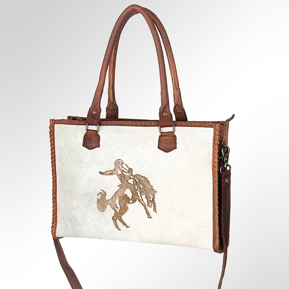 American Darling Briefcase Hair-On Genuine Leather