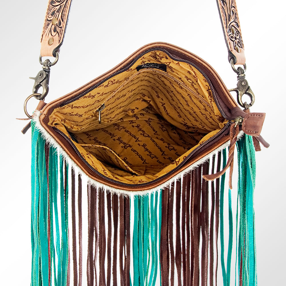 American Darling Hair-On Genuine Leather Large Crossbody Bag