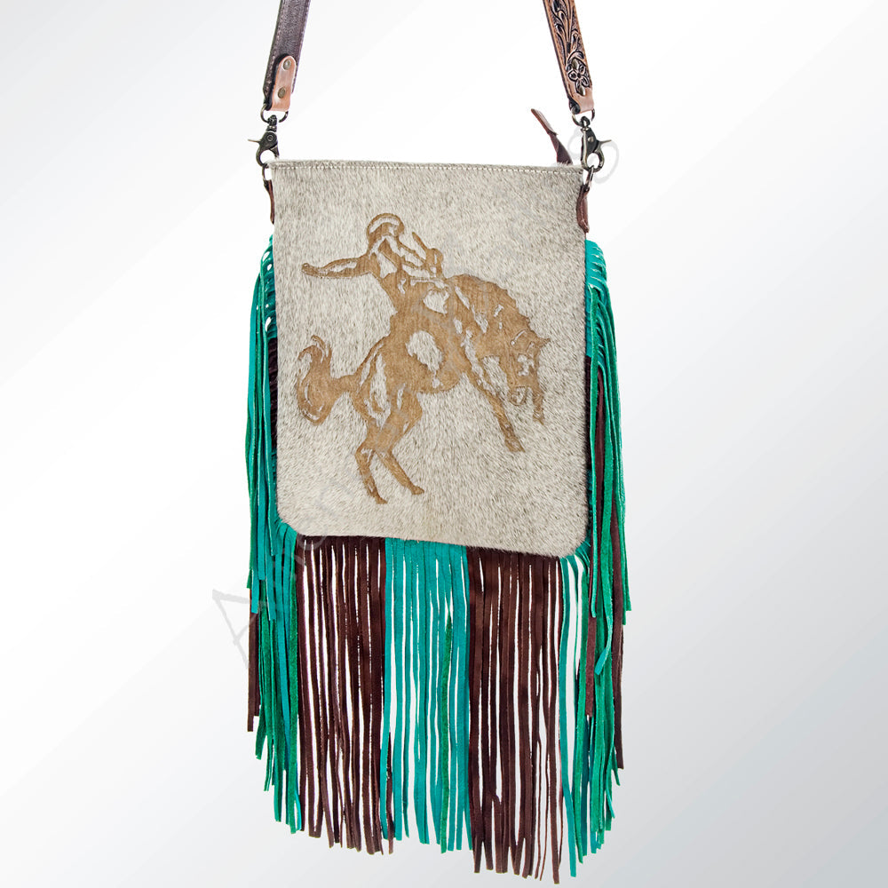 American Darling Hair-On Genuine Leather Large Crossbody Bag