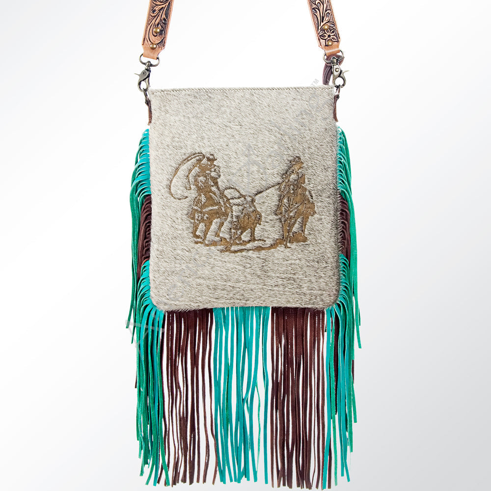 American Darling Hair-On Genuine Leather Large Crossbody Bag