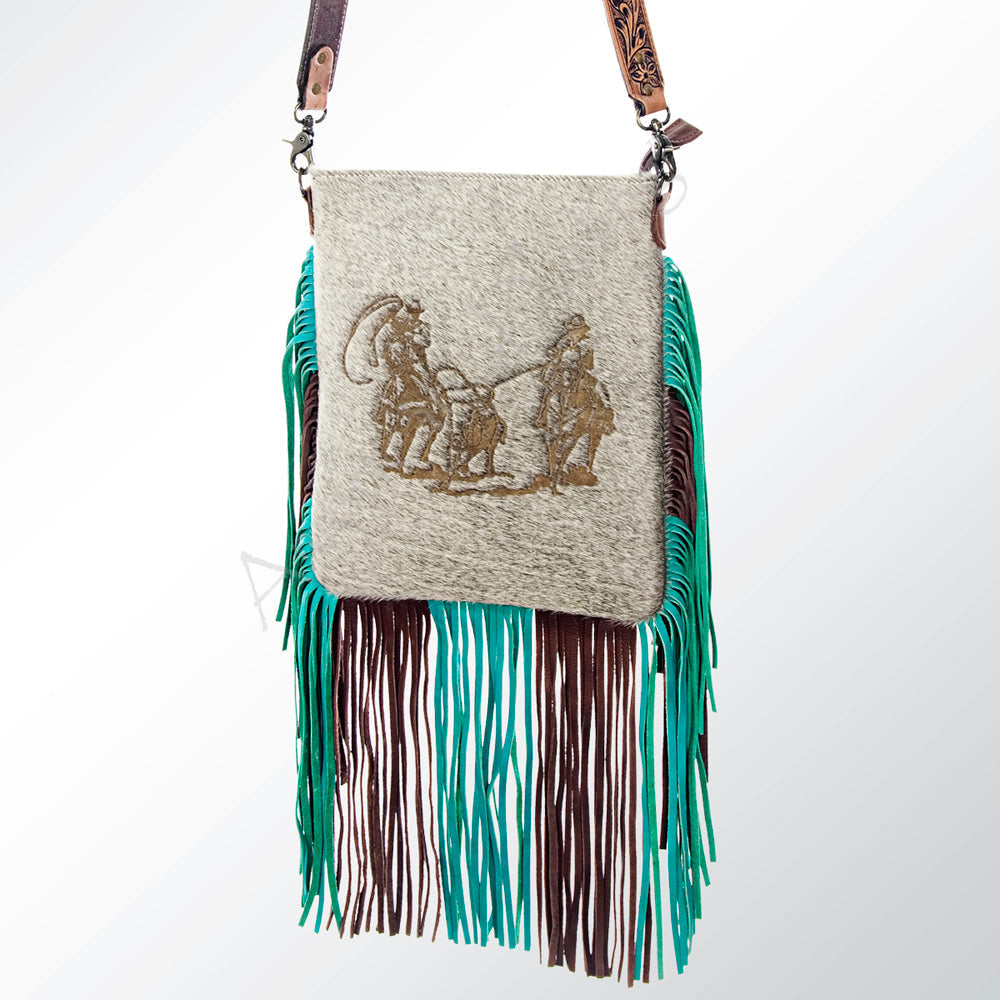 American Darling Hair-On Genuine Leather Large Crossbody Bag
