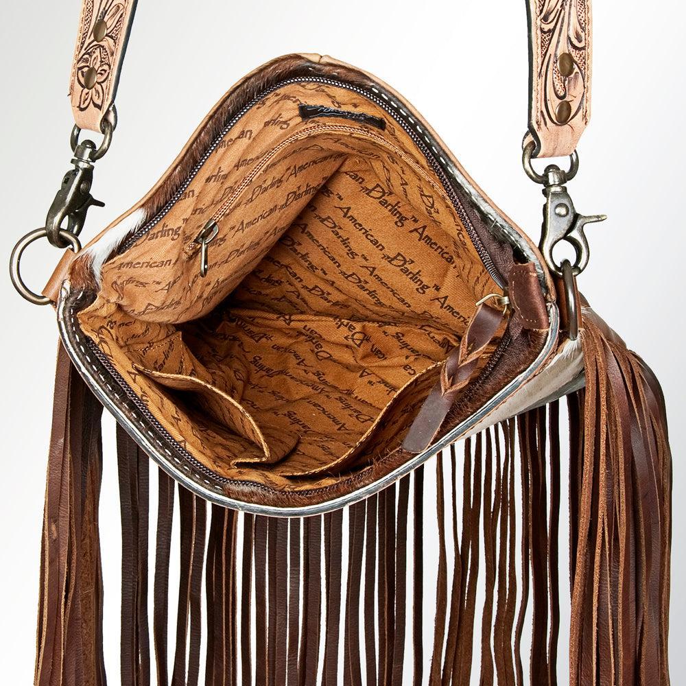 American Darling Hair-On Genuine Leather Large Crossbody Bag