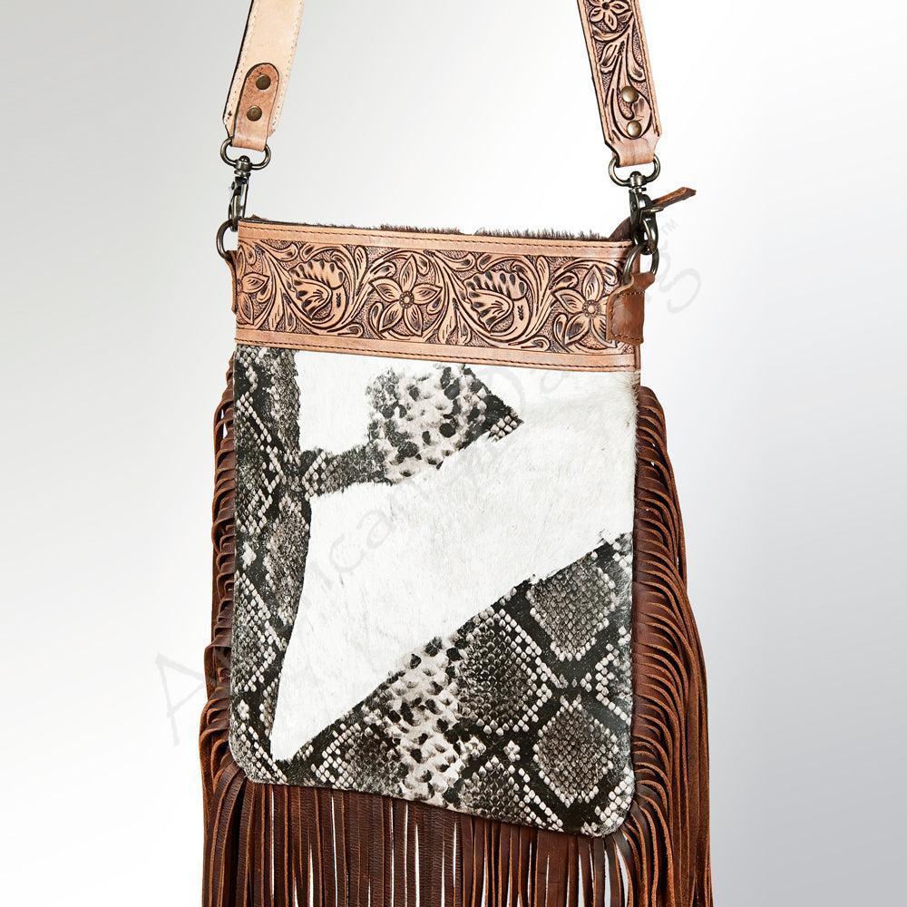 American Darling Hair-On Genuine Leather Large Crossbody Bag