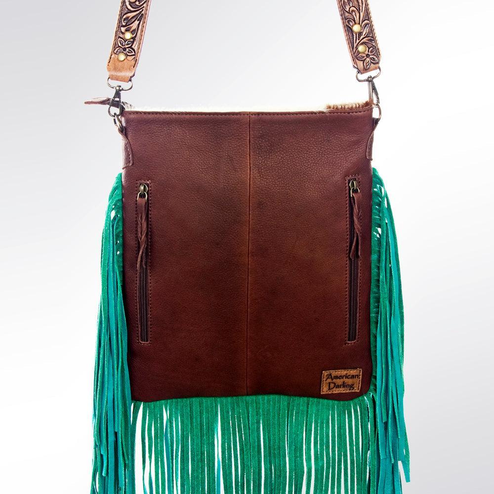 American Darling Hair-On Genuine Leather Large Crossbody Bag