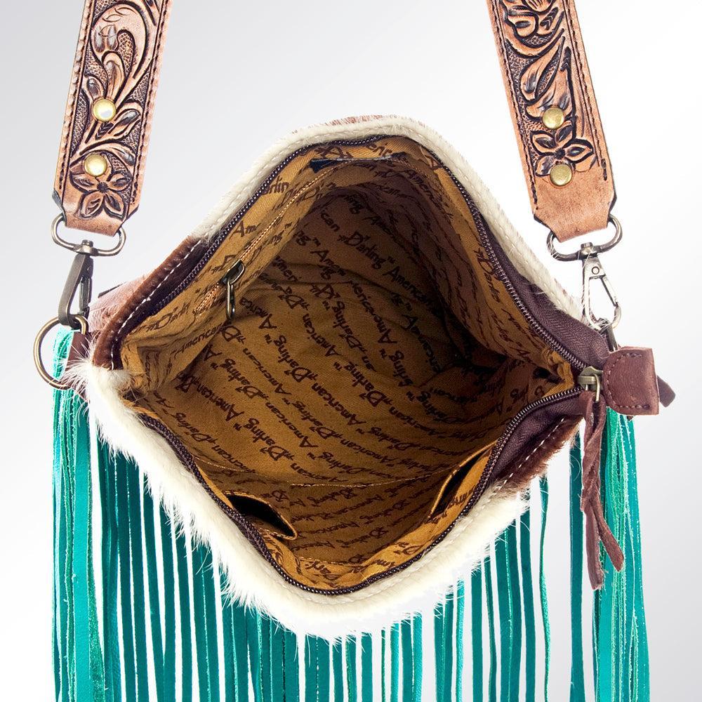 American Darling Hair-On Genuine Leather Large Crossbody Bag