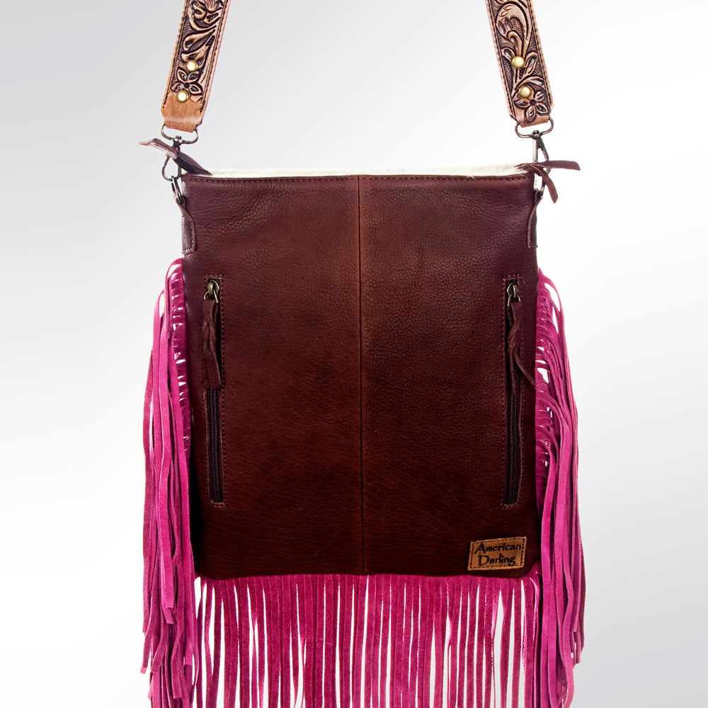 American Darling Hair-On Genuine Leather Large Crossbody Bag