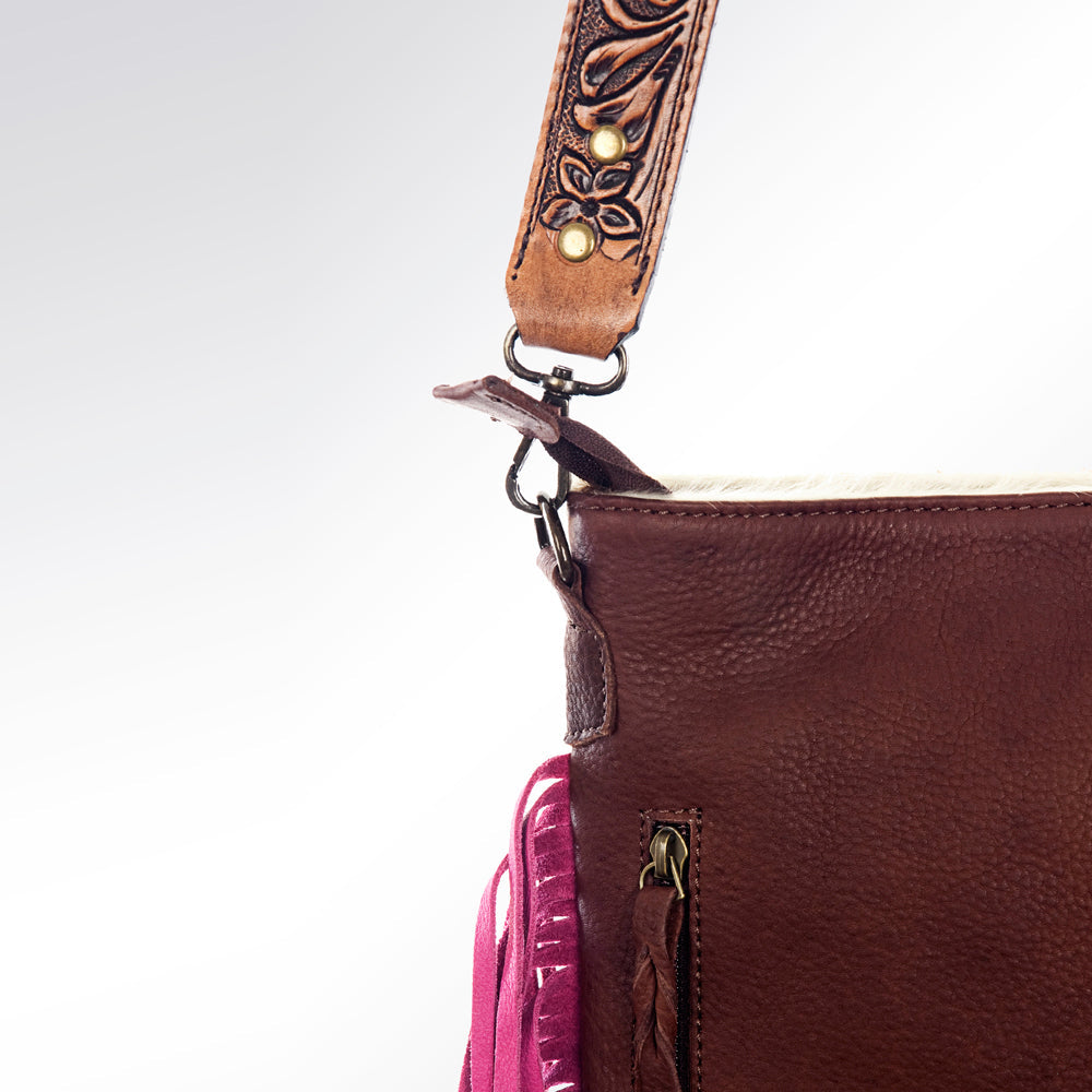 American Darling Hair-On Genuine Leather Large Crossbody Bag