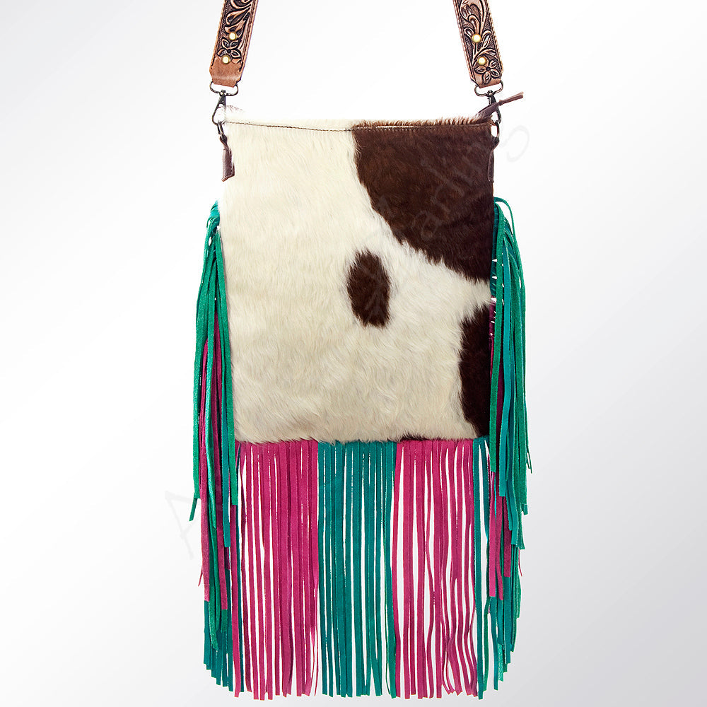 American Darling Hair-On Genuine Leather Large Crossbody Bag