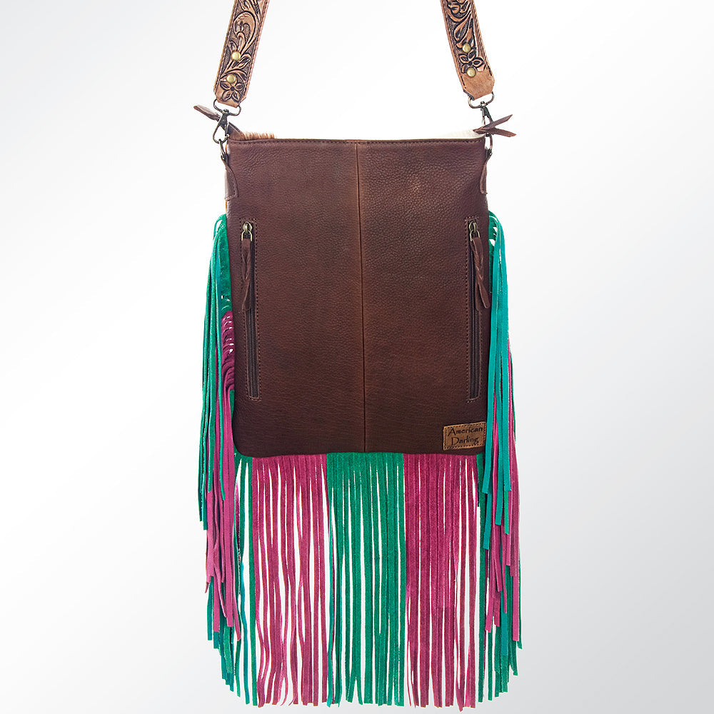 American Darling Hair-On Genuine Leather Large Crossbody Bag
