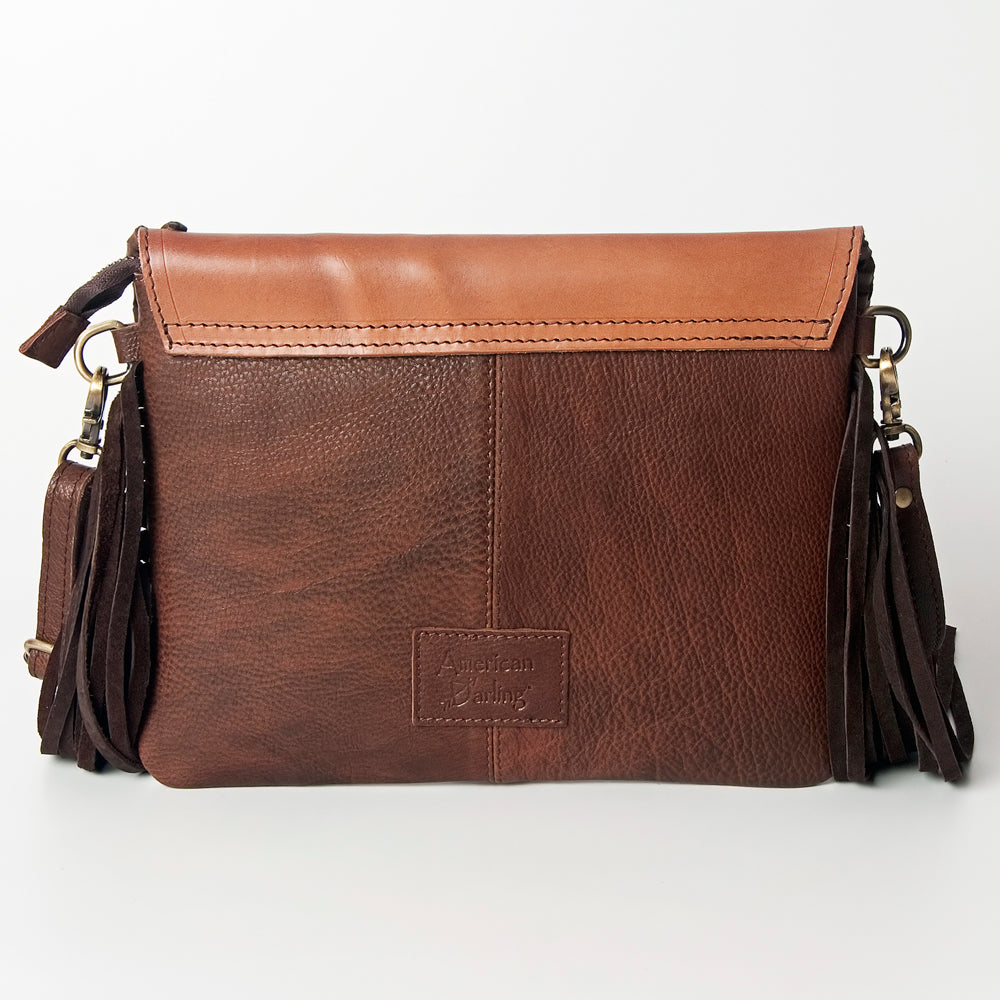American Darling Hand-Tooled Genuine Leather Envelope Bag