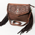 American Darling Hand-Tooled Genuine Leather Envelope Bag