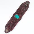 American Darling Bracelet Hand Tooled Carved Genuine Leather Women | Handmade Western Rustic