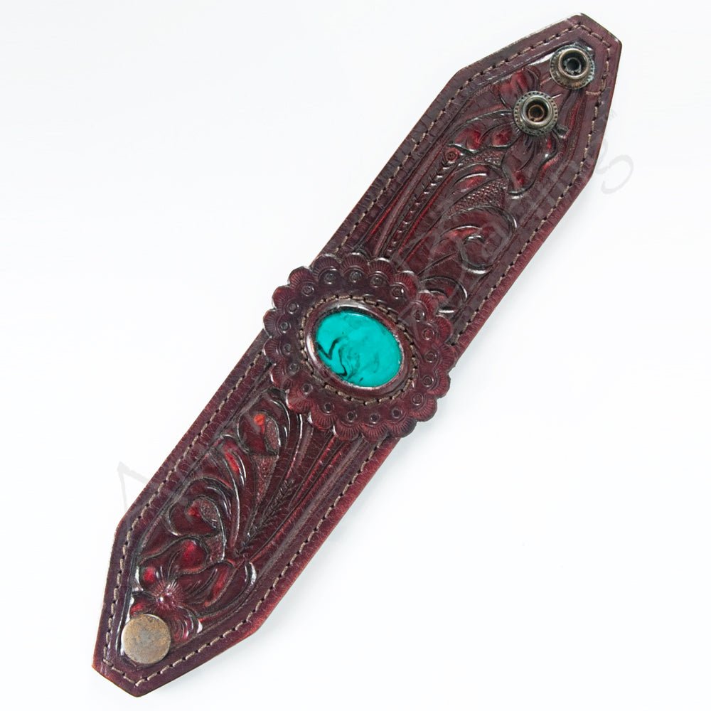 American Darling Bracelet Hand Tooled Carved Genuine Leather Women | Handmade Western Rustic