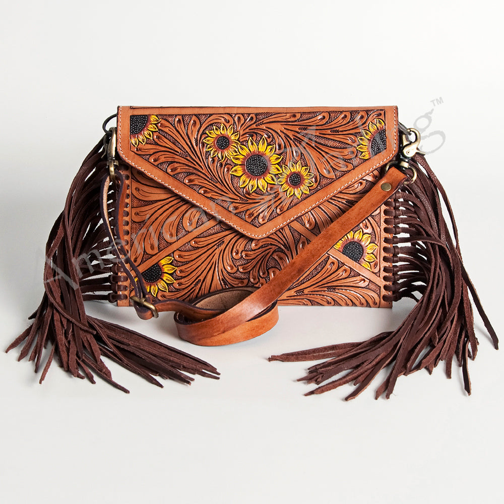 American Darling Hand-Tooled Genuine Leather Clutch