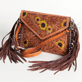 American Darling Hand-Tooled Genuine Leather Clutch