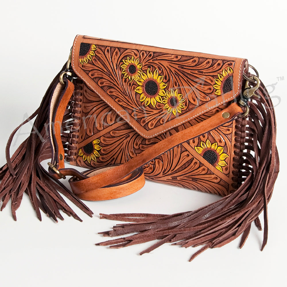 American Darling Hand-Tooled Genuine Leather Clutch
