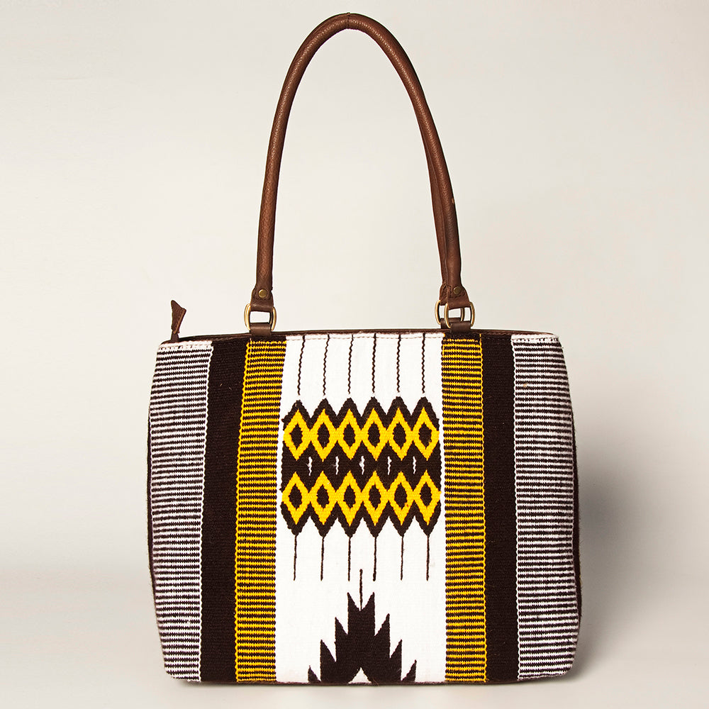 American Darling Tote Hand Tooled Saddle Blanket Genuine Leather