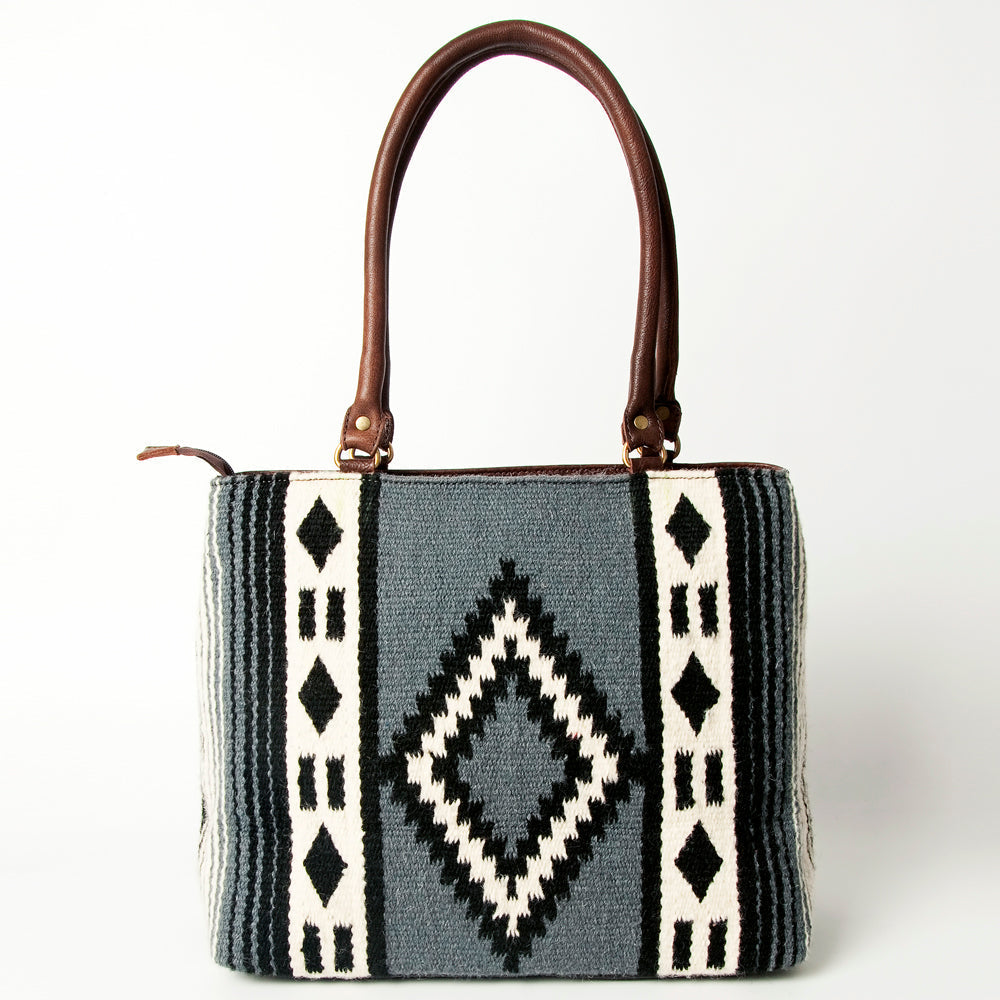American Darling Tote Hand Tooled Saddle Blanket Genuine Leather