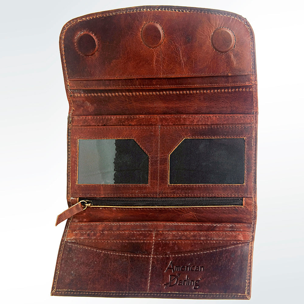 Hand Tooled Hand Painted Genuine Leather