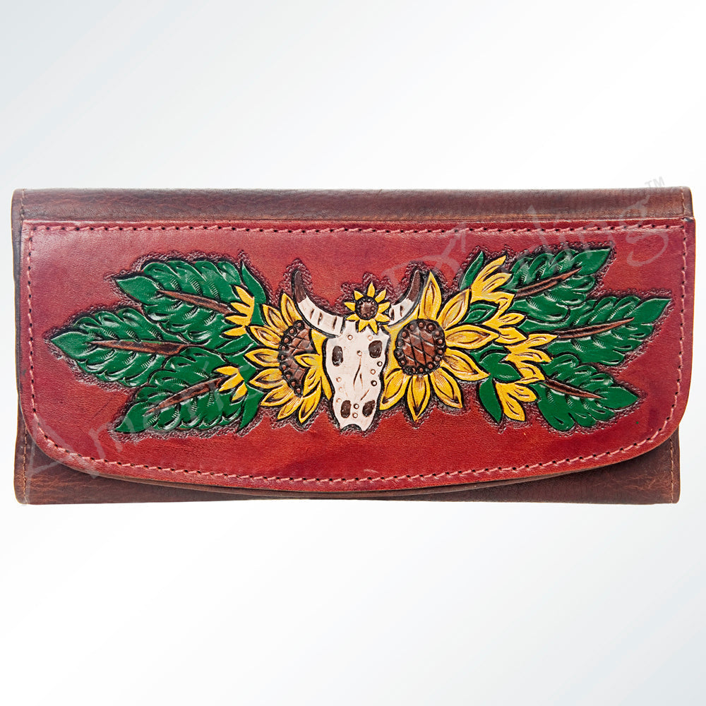 Hand Tooled Hand Painted Genuine Leather