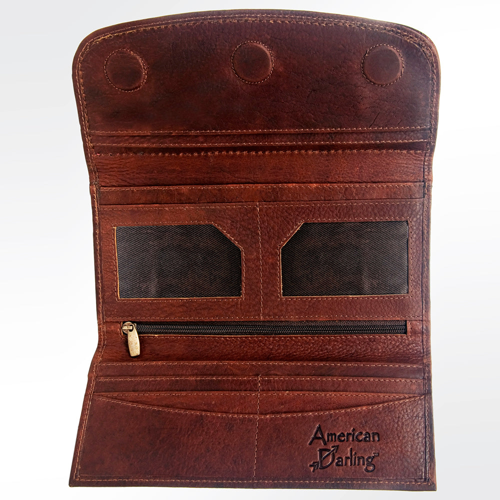 Hand Tooled Hand Painted Genuine Leather