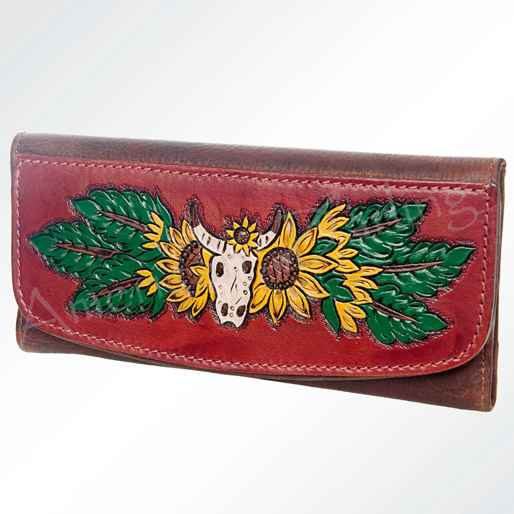 Hand Tooled Hand Painted Genuine Leather