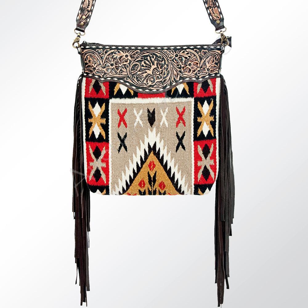 American Darling Saddle Blanket & Tooled Leather Crossbody Bag