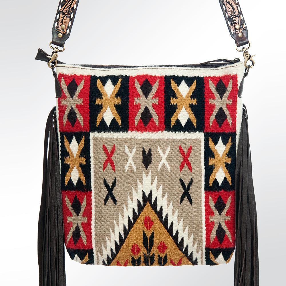 American Darling Saddle Blanket & Tooled Leather Crossbody Bag