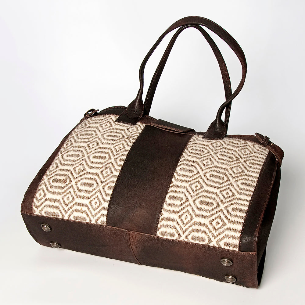 American Darling Saddle Blanket Genuine Leather Duffel Bag