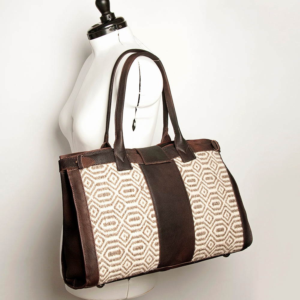 American Darling Saddle Blanket Genuine Leather Duffel Bag