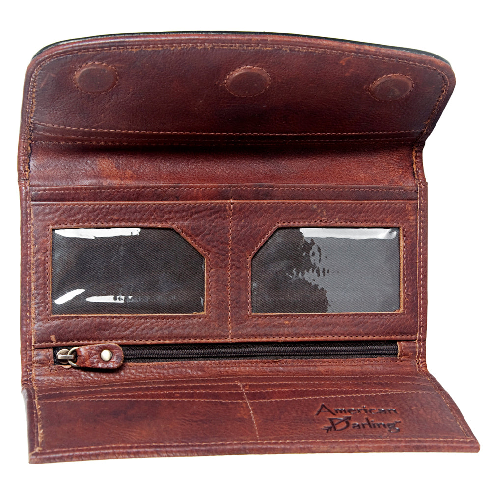 Hand Tooled Hand Painted Genuine Leather