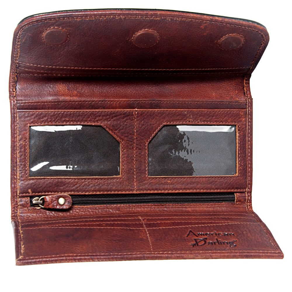 Hand Tooled Hand Painted Genuine Leather