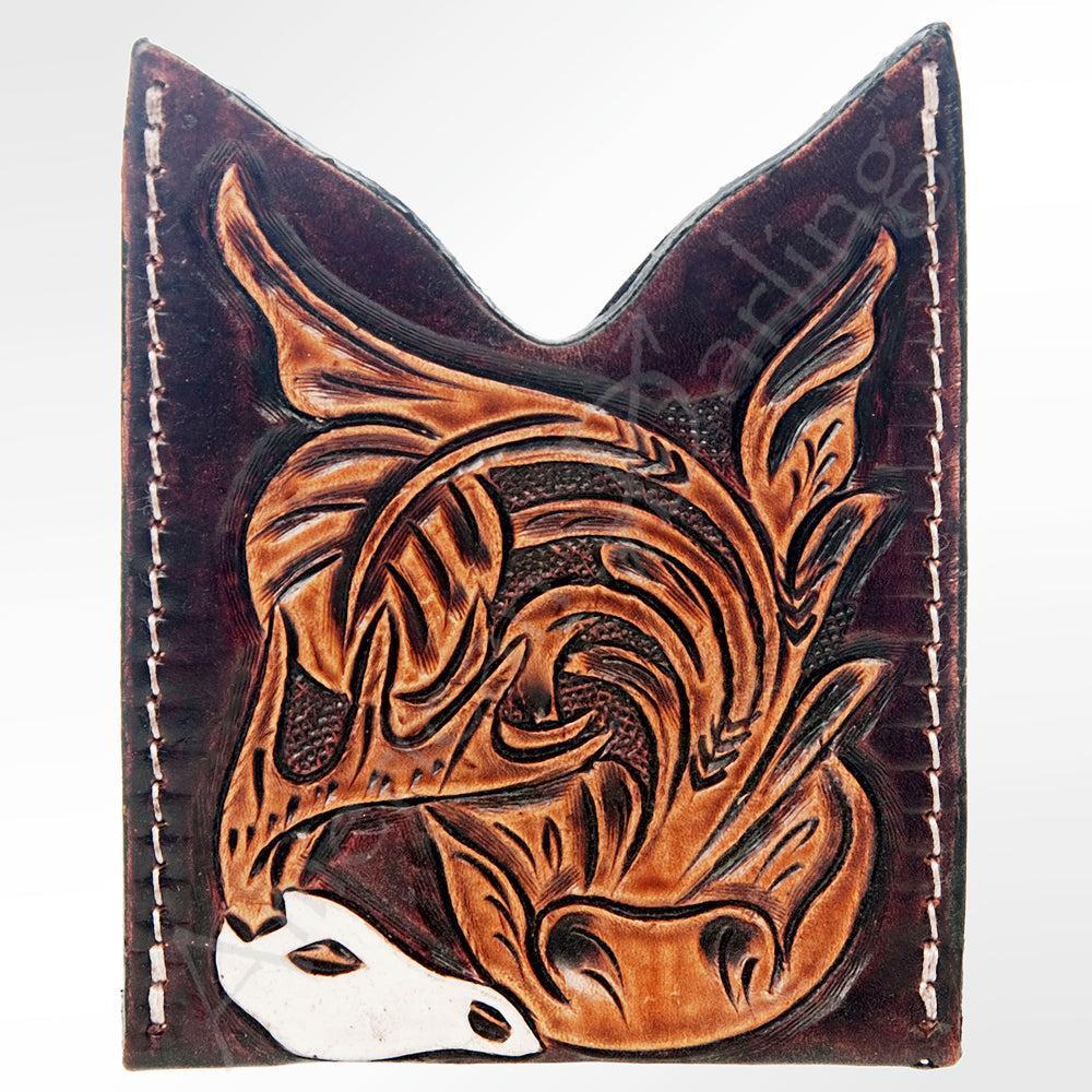 American Darling Card-Holder Hand Tooled Genuine Leather