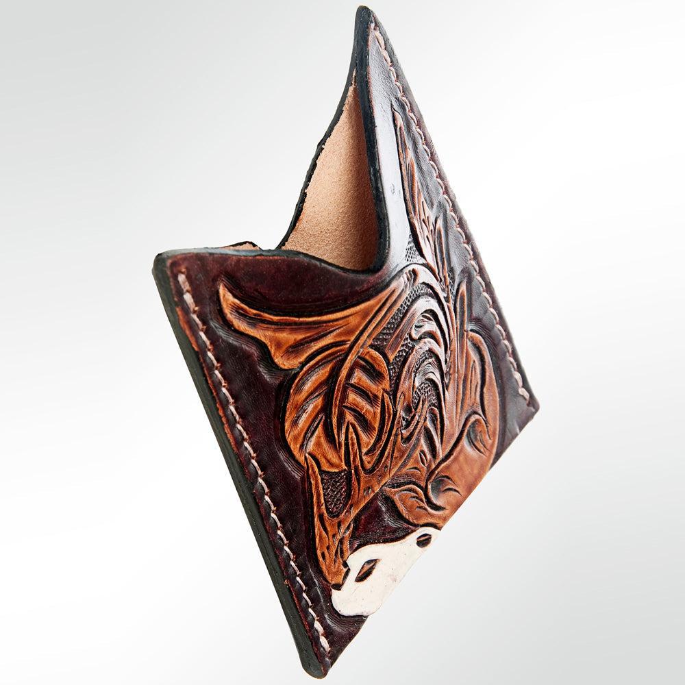 American Darling Card-Holder Hand Tooled Genuine Leather