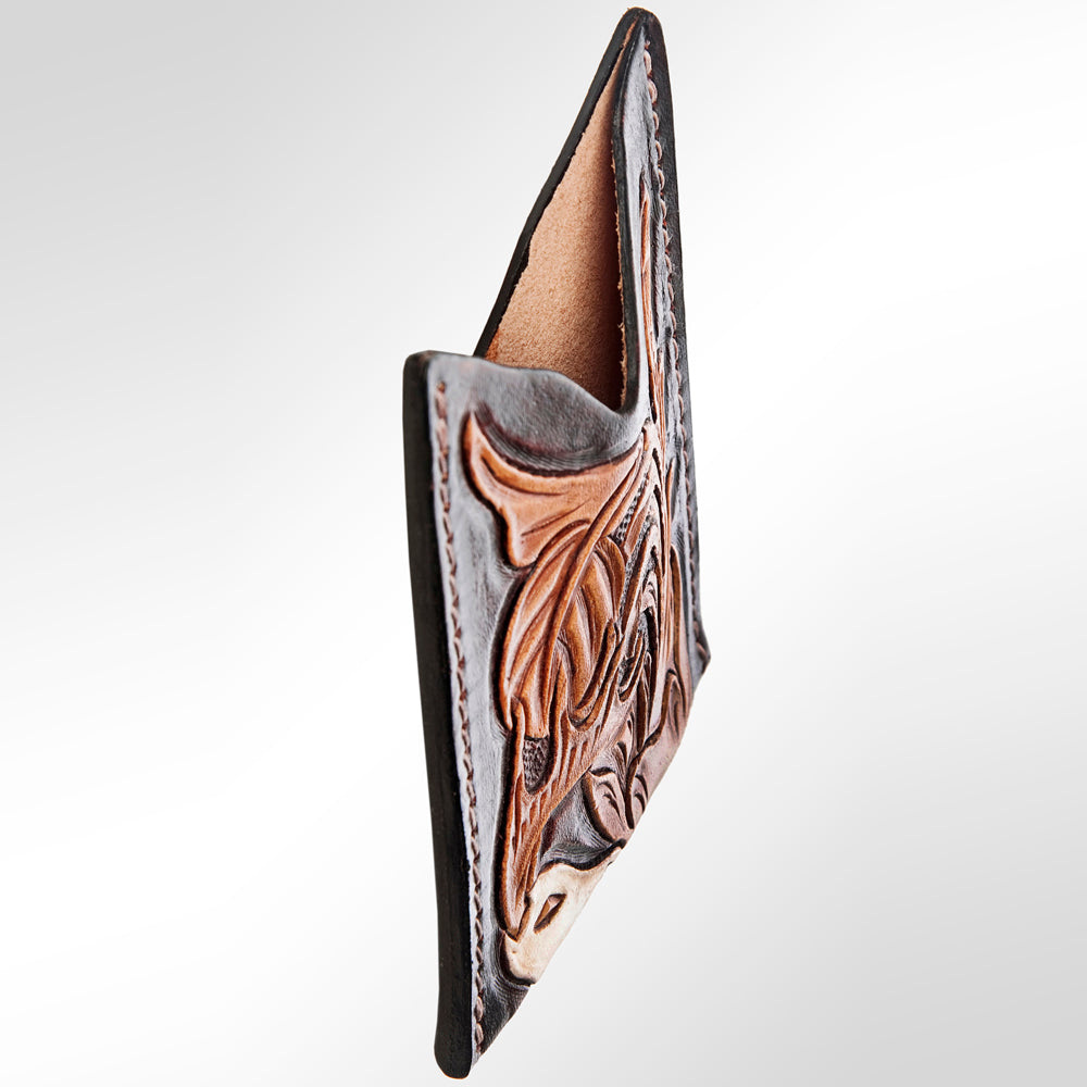 American Darling Card-Holder Hand Tooled Genuine Leather