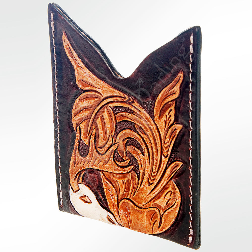 American Darling Card-Holder Hand Tooled Genuine Leather