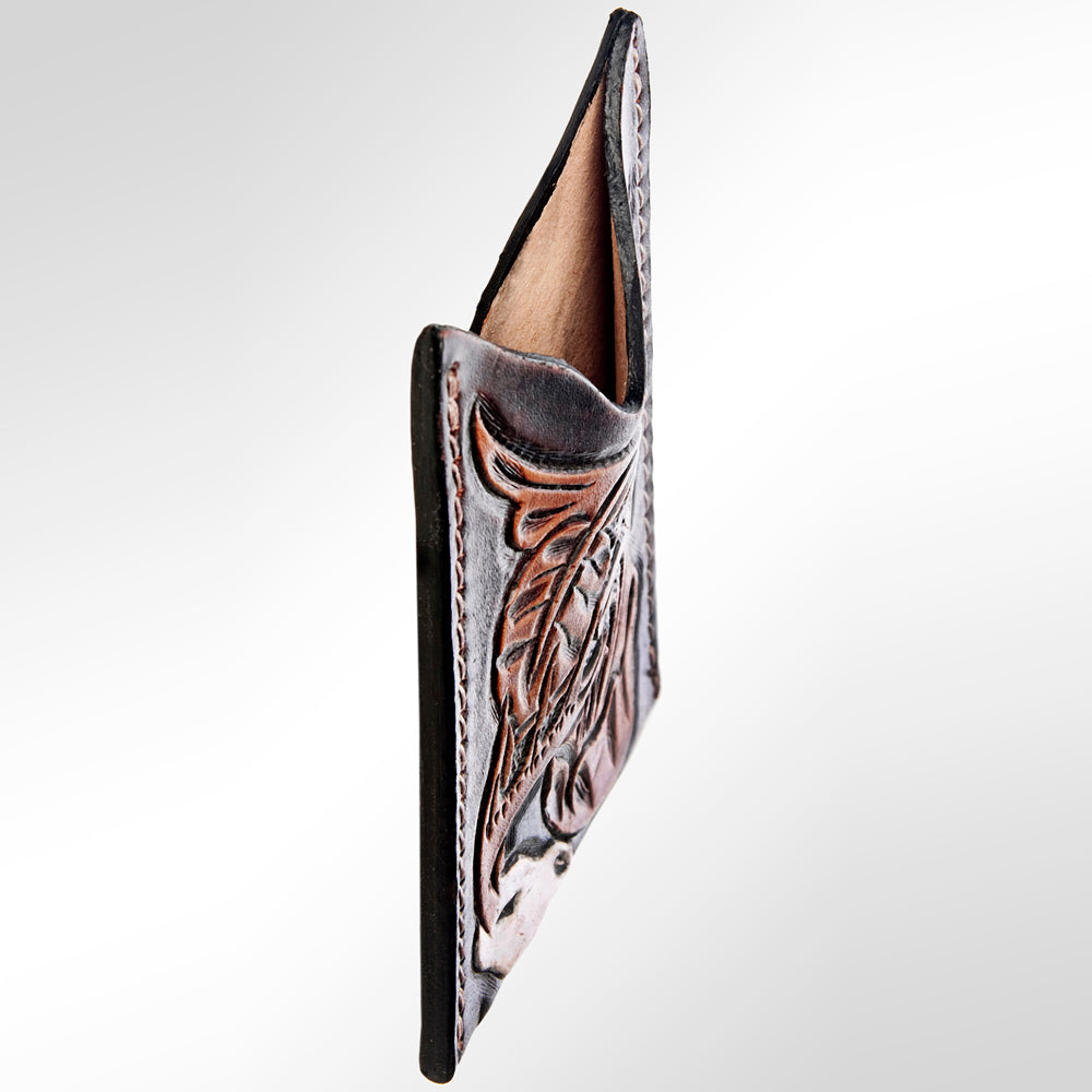 American Darling Card-Holder Hand Tooled Genuine Leather